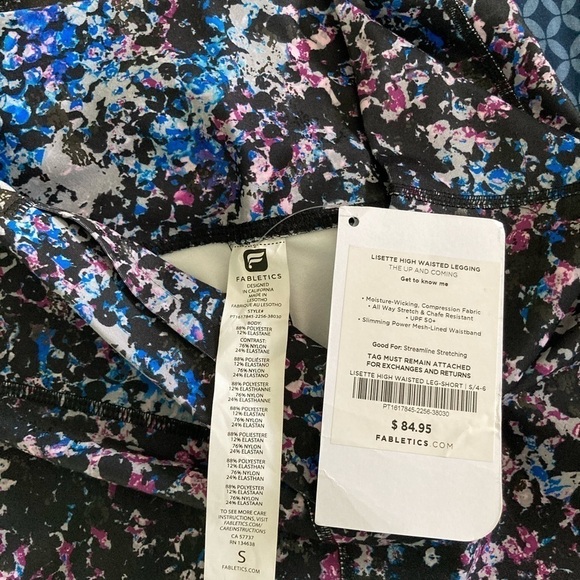 Fabletics Lisette High Waisted Printed Power Hold THE UP AND COMING Size L - Picture 5 of 8